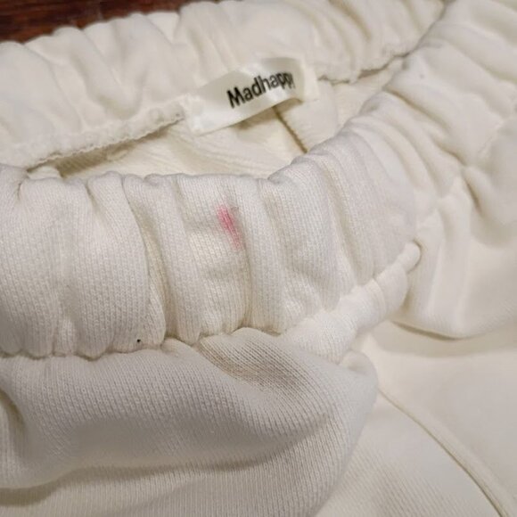 Madhappy Off White Sweatpants XS With Colorful Logo Elastic Waistband - Picture 4 of 10